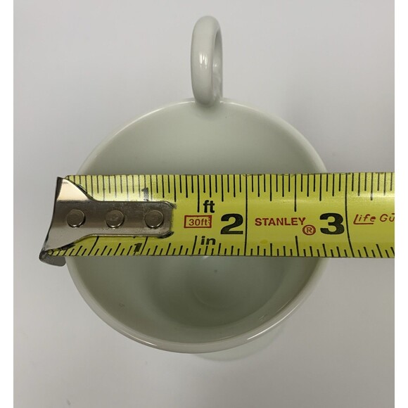 Limoges Footed White Porcelain Mugs Cups Scrolled Handles Set Of 4 France - Picture 6 of 7